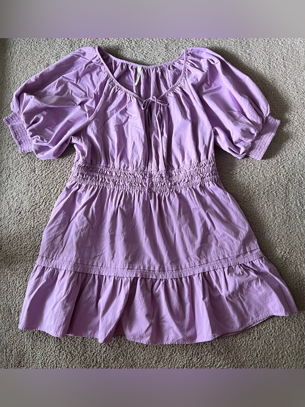 Anthropologie Lilac Puff-Sleeve Mini Dress - Picture 3 of 15